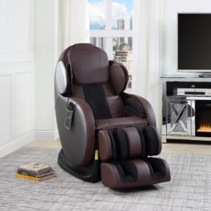 Pacari Chocolate Synthetic Leather Power 2D Massage Chair