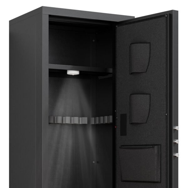 Heavy Duty,Large Size 5-8 Gun,Black Gun Cabinet with Electronic Password Keypad Lock,Unassembled Metal Rifle Gun Security Cabinet Safe Locker - Image 13