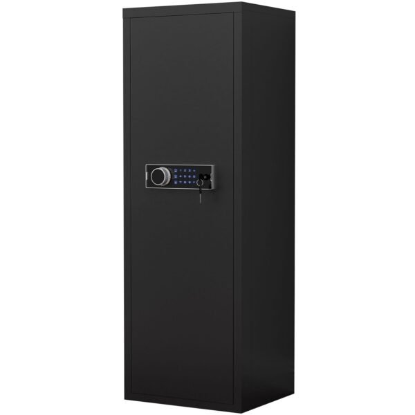 Heavy Duty,Large Size 5-8 Gun,Black Gun Cabinet with Electronic Password Keypad Lock,Unassembled Metal Rifle Gun Security Cabinet Safe Locker - Image 6