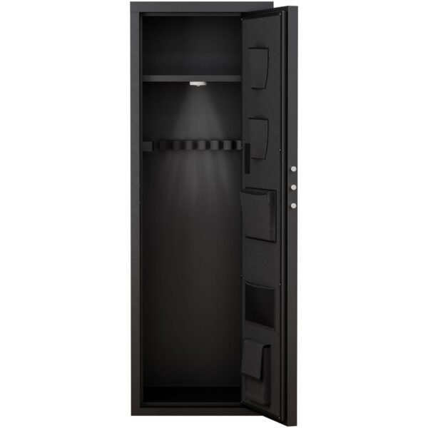 Heavy Duty,Large Size 5-8 Gun,Black Gun Cabinet with Electronic Password Keypad Lock,Unassembled Metal Rifle Gun Security Cabinet Safe Locker - Image 8