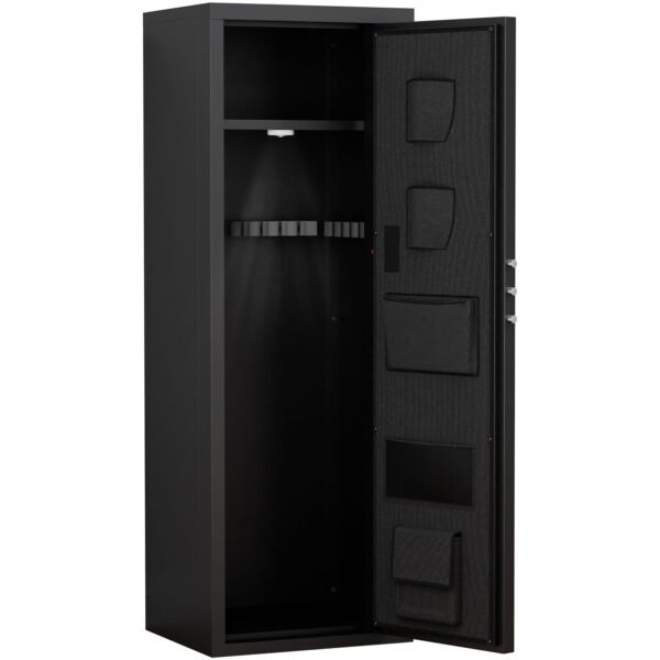 Heavy Duty,Large Size 5-8 Gun,Black Gun Cabinet with Electronic Password Keypad Lock,Unassembled Metal Rifle Gun Security Cabinet Safe Locker - Image 9