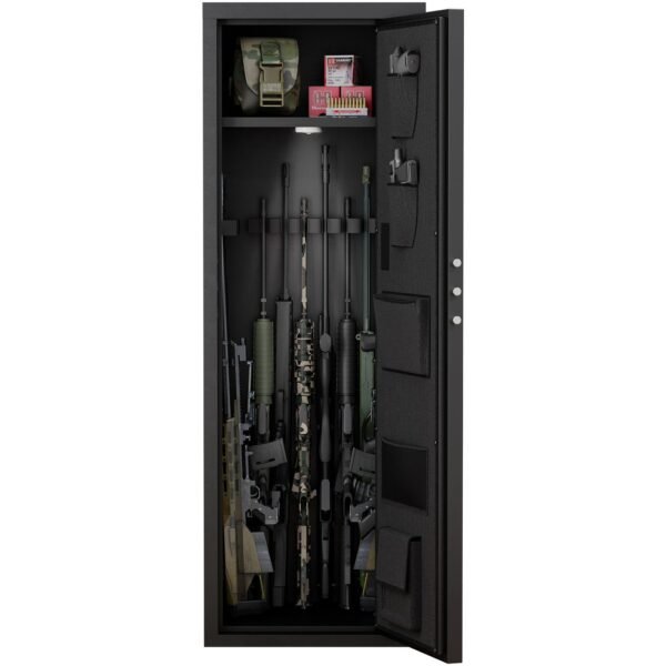 Heavy Duty,Large Size 5-8 Gun,Black Gun Cabinet with Electronic Password Keypad Lock,Unassembled Metal Rifle Gun Security Cabinet Safe Locker - Image 10