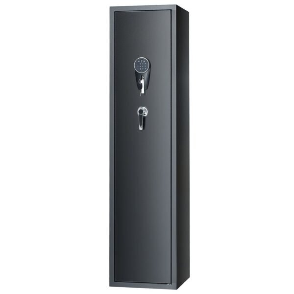 VEVOR 6 Gun Safe, Gun Security Cabinet with Fingerprint & Digital Keypad Lock, Gun Storage Cabinet with Built-in Storage Locker and Removable Storage Shelf for Pistols & Home Long Gun - Image 7