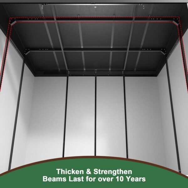 10 ft. W x 7 ft. D Plastic Storage Shed with Floor - Image 5